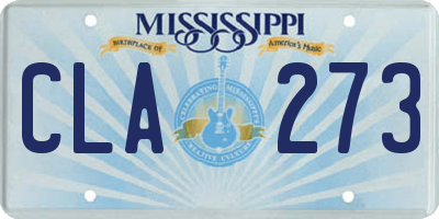 MS license plate CLA273