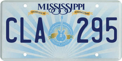 MS license plate CLA295