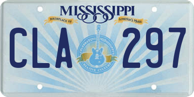 MS license plate CLA297