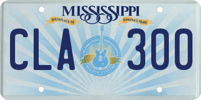 MS license plate CLA300