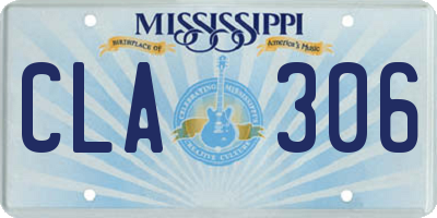 MS license plate CLA306