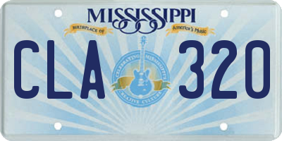 MS license plate CLA320