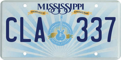 MS license plate CLA337