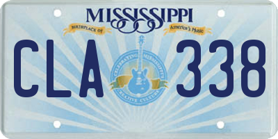 MS license plate CLA338