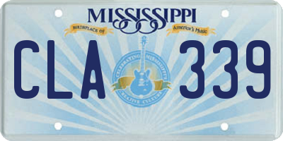 MS license plate CLA339