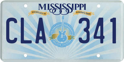 MS license plate CLA341