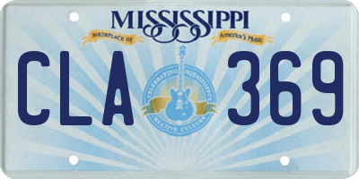 MS license plate CLA369