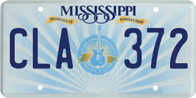 MS license plate CLA372