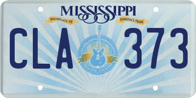 MS license plate CLA373