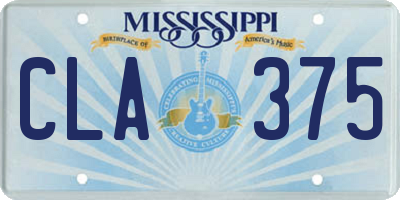MS license plate CLA375