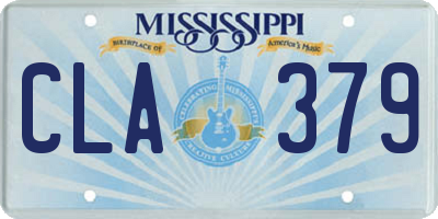 MS license plate CLA379
