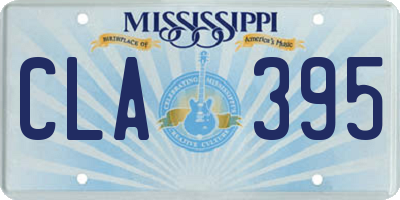 MS license plate CLA395