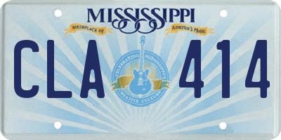 MS license plate CLA414