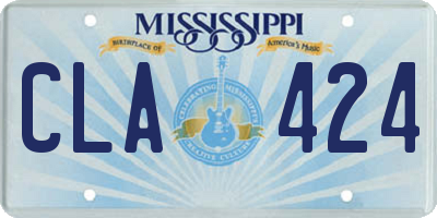 MS license plate CLA424