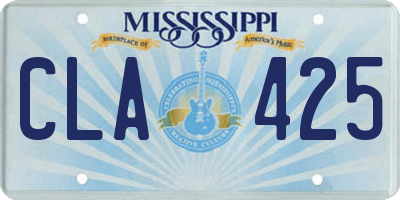 MS license plate CLA425