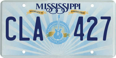 MS license plate CLA427