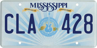 MS license plate CLA428