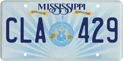 MS license plate CLA429