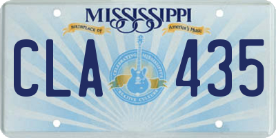 MS license plate CLA435