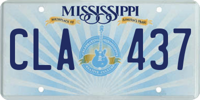 MS license plate CLA437