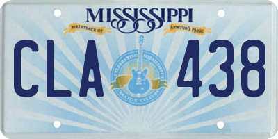 MS license plate CLA438