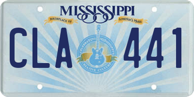 MS license plate CLA441