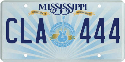 MS license plate CLA444