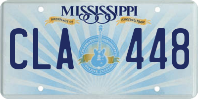 MS license plate CLA448