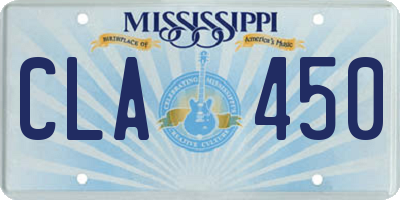 MS license plate CLA450
