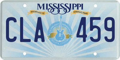 MS license plate CLA459