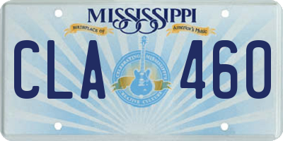 MS license plate CLA460