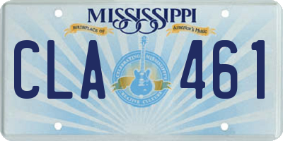 MS license plate CLA461