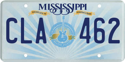 MS license plate CLA462