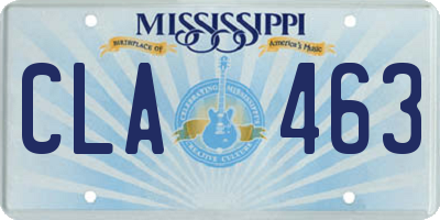 MS license plate CLA463