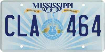 MS license plate CLA464