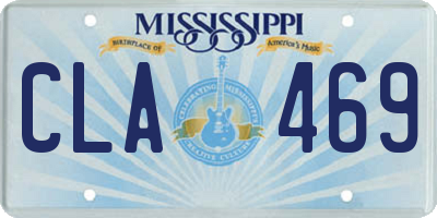 MS license plate CLA469