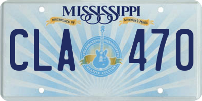 MS license plate CLA470