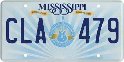 MS license plate CLA479