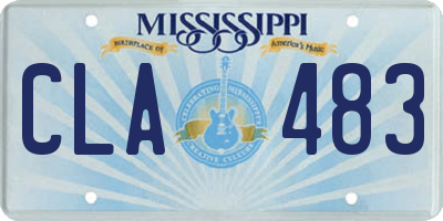 MS license plate CLA483