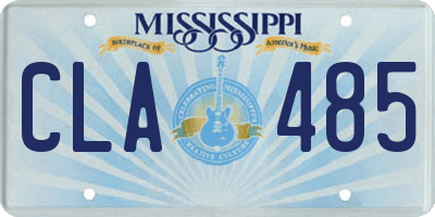 MS license plate CLA485