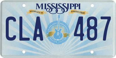 MS license plate CLA487