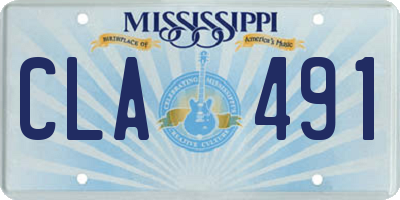 MS license plate CLA491