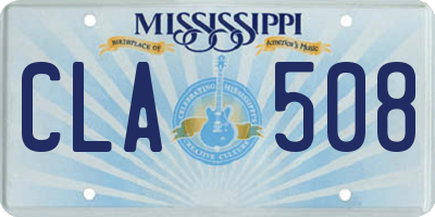 MS license plate CLA508