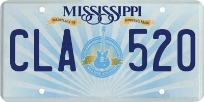 MS license plate CLA520