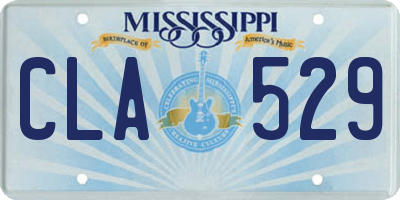 MS license plate CLA529