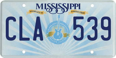 MS license plate CLA539