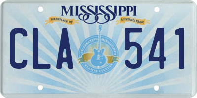 MS license plate CLA541