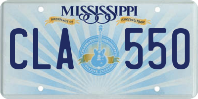 MS license plate CLA550