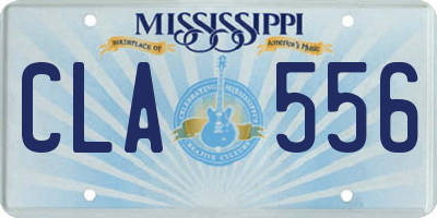 MS license plate CLA556