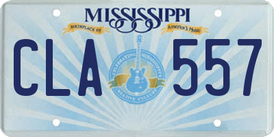 MS license plate CLA557